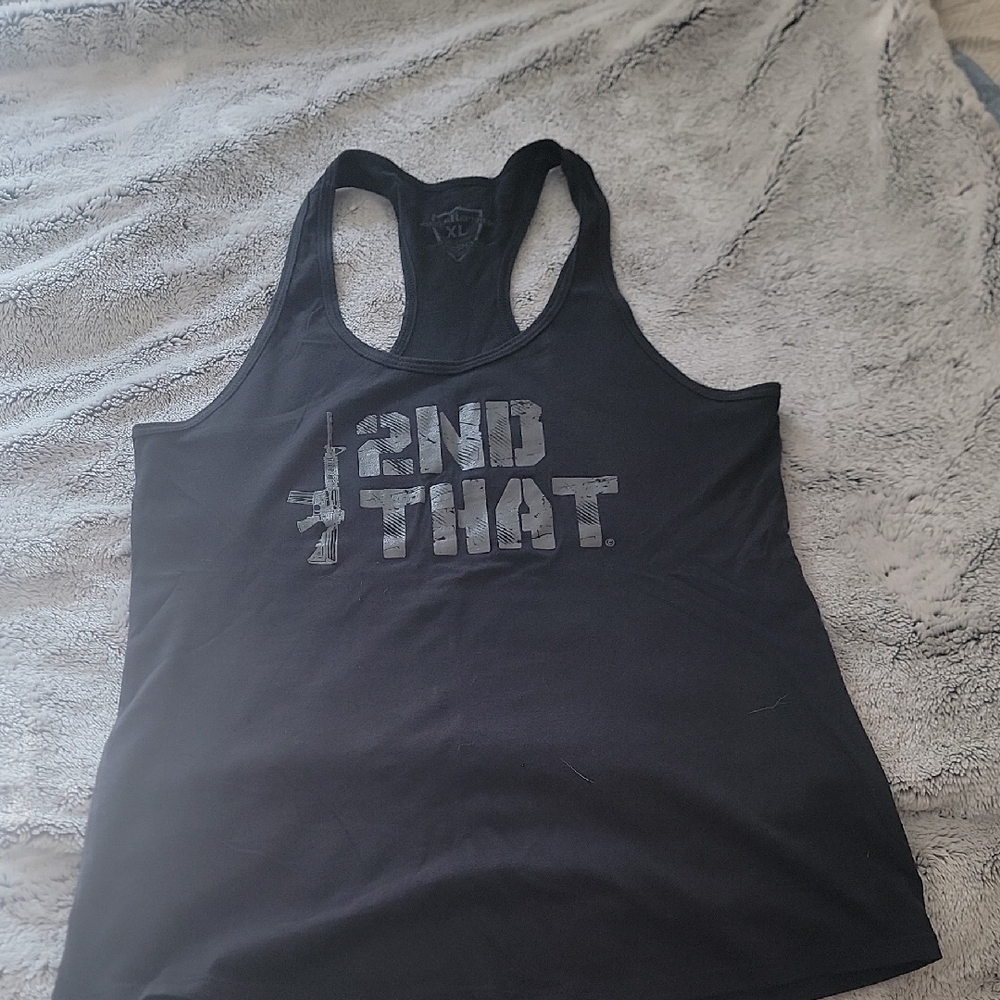 Women's Black Graphic Tank Top